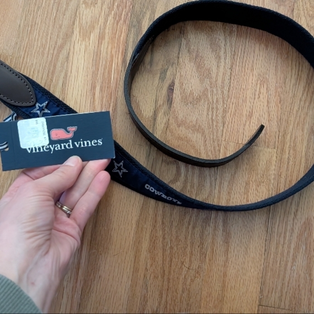 Vineyard Vines Black Leather Belt